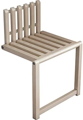 Kelendle Folding Chair Wall-Mounted Invisible Shoe-Changing Stool Made Of Solid Wood Wall Seat Folding With Support Legs Saving Space Suitable For Various Occasions White - Image 12