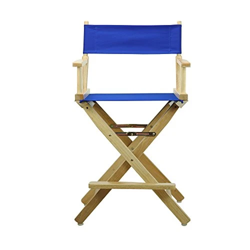 Casual Home 24" Director's Chair Natural Frame With Royal Blue Canvas, Counter Height - Image 4