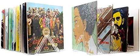 Hudson Hi-Fi Vyramid® Vinyl Record Storage Record Holder For Albums - Vinyl Organizer Record Album Storage Fits 7" 10" 12" Discs 45 78 RPM - Acrylic Vinyl Storage Rack Holds 22LPs - One Pack - Image 9
