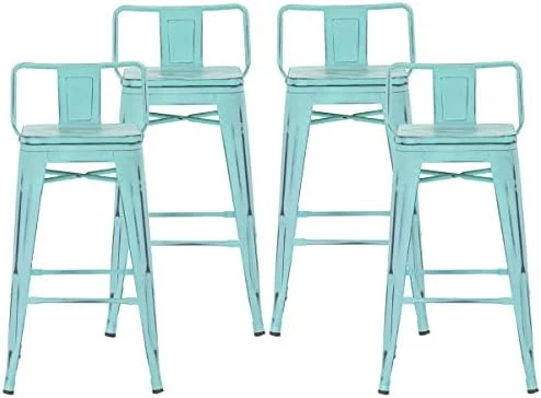 Changjie Furniture 24 Inch Bar Stools Counter Height Bar Stools Industrial Metal Barstools Set Of 4 For Home Kitchen (24 Inch, Black) - Image 13