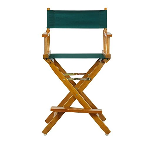 Casual Home 24" Director's Chair Honey Oak Frame-with Hunter Green Canvas, Counter Height - Image 2