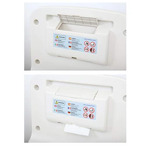 TCBunny Wall-Mounted Baby Changing Station Horizontal Diaper Changing Table With Safety Straps White - Image 2