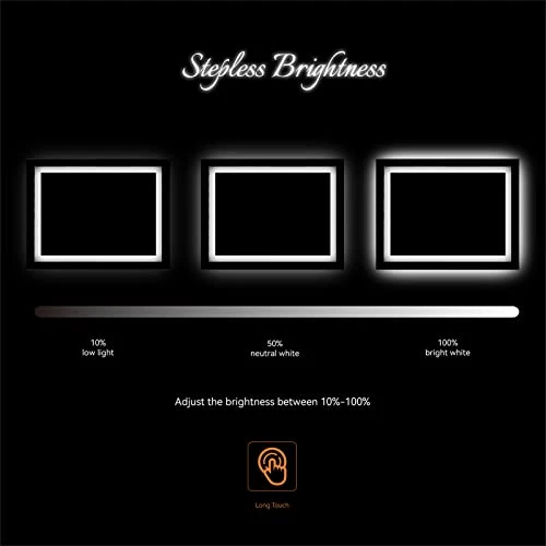 Bonnlo 32"×24" (800×600mm)Bluetooth Mirror,Led Bathroom Mirror Smart Mirror With Bluetooth Speaker, Anti-Fog Bathroom Led Mirror With Memory Touch, Dimmable Espejos Para Baños, Vertically/Horizontally - Image 3