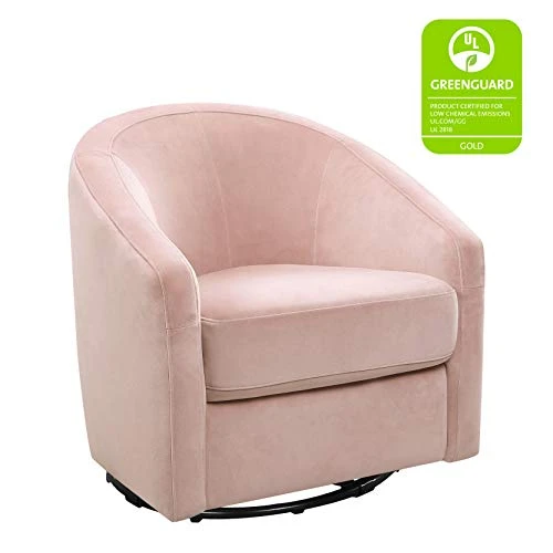 Babyletto Madison Swivel Glider In Blush Pink Velvet, Greenguard Gold And CertiPUR-US Certified - Image 2