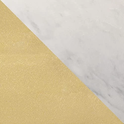 Walker Edison Modern Hexagon Nesting Side End Table Set Living Room Storage Small End Table, Set Of 3, Marble And Gold - Image 3