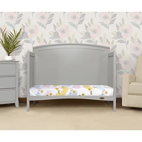 Dream On Me Asheville 4β Firm Fiber Crib And Toddler Mattress, Waterproof, GreenGuard Gold Certified, Dual-Sided , White Embossed Cover, Lightweight Reversible Design - Image 3