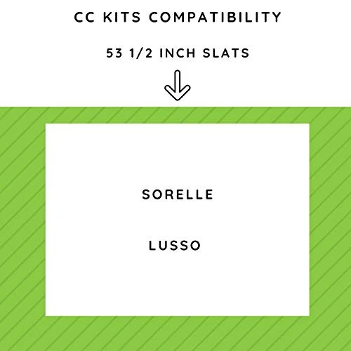 CC KITS Set Of Eight - 53 1/2 Inch Full/Double Size Solid Wood Support Bed Slats|for Use Crib Conversion Kits|Platform Frame For Mattress|Bunkie Board, Box Spring Or Foundation Replacement Option - Image 3