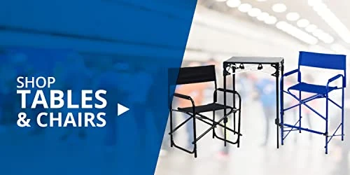 E-Z UP Standard Height Directors Chair, Seat 17.5β High, Padded Armrests And Storage Bag, Black - Image 4