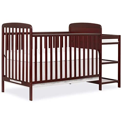 Dream On Me Anna 3-in-1 Full-Size Crib And Changing Table Combo In Steel Grey, Greenguard Gold Certified, Non-Toxic Finishes, Includes 1" Changing Pad, Wooden Nursery Furniture - Image 5
