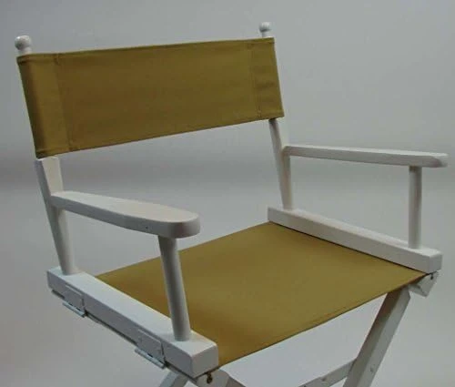 Gold Medal Contemporary 18" Table Height White Frame Directors Chair - Pink - Image 8