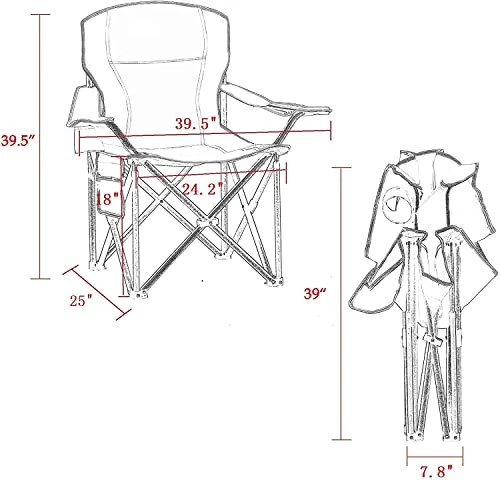 VOYSIGN Mesh Folding Camping Chairs For Adults - Image 3