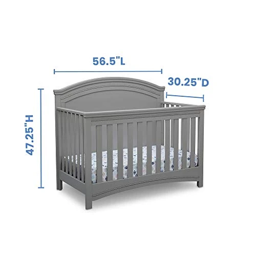 Delta Children Simmons Kids SlumberTime Emma Convertible Crib N More, Grey - Image 5