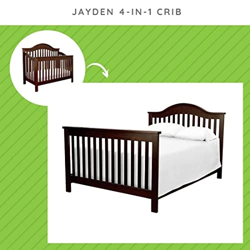 CC KITS Full Size Conversion Kit Bed Rails For Davinci Jayden 4-in-1 Crib (Espresso) - Image 3