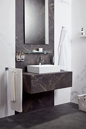 Mezzo 1118345 600 Mm Stainless Steel And Zinc Alloy Haceka Glass Shelf, Silver - Image 4