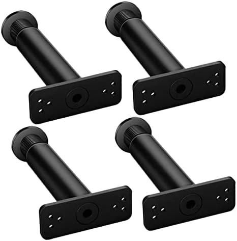 Yardwe 4pcs Bed Support Frame Adjustable Stand Replacement King Size Bed Support Legs Bed Frame Center Support Bed Legs Replacement Bed Frame Legs Bed Center Leg Furniture Holder Black - Image 6