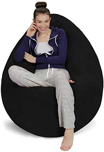 Sofa Sack Foam Filling Bean Bag Refill For Bean Bags, Loungers, And Pool Floats, 100L, White With EZ-Pour Zipper Spout - Image 3