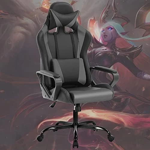 PC Gaming Chair Office Chair Racing Desk Chair With Lumbar Support Arms Headrest Massage High Back PU Leather Ergonomic Computer Chair Rolling Adjustable Swivel Chair For Women Men Adult, Camo - Image 7