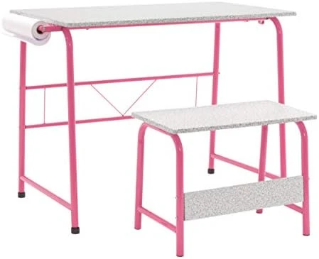 SD Studio Designs Project Center, 55125 Craft Table Play Desk With Bench, Pink - Image 6
