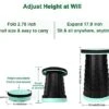 Birdflyy Folding Stool Portable Lightweight And Sturdy, Collapsible Stool Adjustable Retractable Stool With Load Capacity 400lbs For Camping Fishing Hiking BBQ