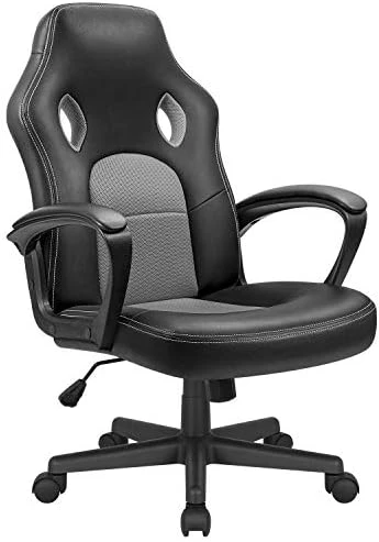 KaiMeng Office High Back Leather Computer Ergonomic Height Adjustable Racing Game Desk Executive Conference Task Chair, 19.5" X 20.1" X 44.2", Red - Image 9