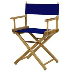 Casual Home 18" Director's Chair Natural Frame With Royal Blue Canvas