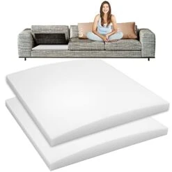 E-SDS Curve Furniture Seat, High-Density Foam Cushion Couch Cushion Support Soft Cushion Sag Repair Replacement For Sofa Couch Loveseat Chair(2" X 20" X 20", Set Of 2)