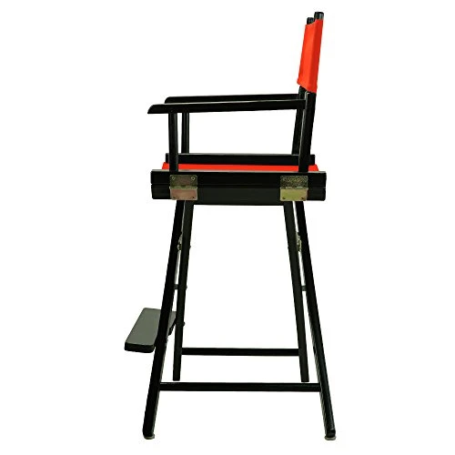Casual Home 24" Director's Chair Black Frame-with Red Canvas, Counter Height - Image 3