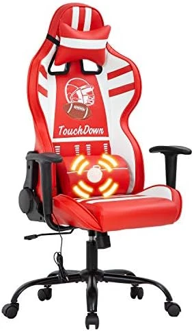 Gaming Chair Massage Office Chair Racing Computer Chair With Lumbar Support Headrest Armrest Task Rolling Swivel Ergonomic PU Leather Adjustable Desk Chair - Image 10