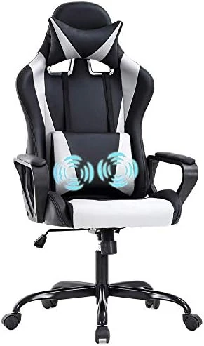 PC Gaming Chair Office Chair Racing Desk Chair With Lumbar Support Arms Headrest Massage High Back PU Leather Ergonomic Computer Chair Rolling Adjustable Swivel Chair For Women Men Adult, Camo - Image 12