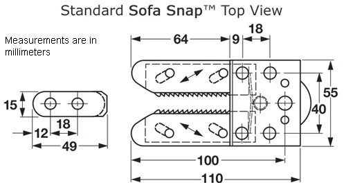 Sofa Snap Sectional Couch Connector (Flat Fixed Mount #910) - Image 7