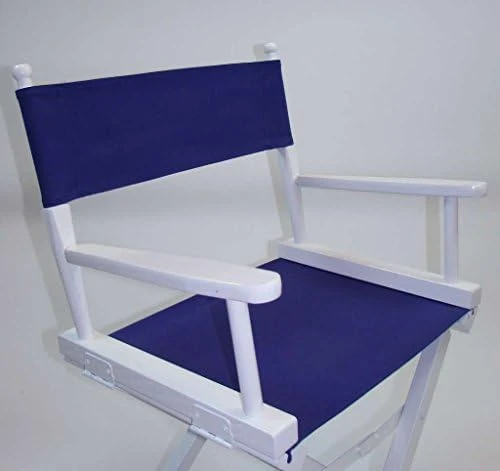 Gold Medal Contemporary 18" Table Height White Frame Directors Chair - Pink - Image 14