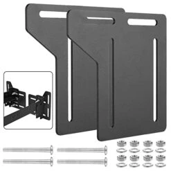 Pearabbit Headboard Brackets For Metal Bed Frame Full To Queen Conversion Kit, Modification Attachment Hardware Adapter (2pack)