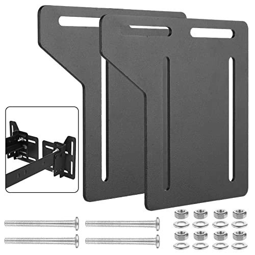 Pearabbit Headboard Brackets For Metal Bed Frame Full To Queen Conversion Kit, Modification Attachment Hardware Adapter (2pack)