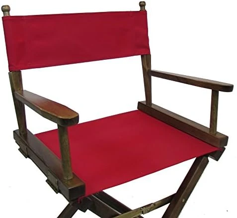 TLT Personalized Imprinted Gold Medal Contemporary 30" Bar Height Walnut Frame Directors Chair - Royal Blue - Image 14