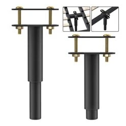 2PCS Adjustable Metal Support Leg For Bed Frame, 5.1"-7.48" Bed Support Legs For Heavy Duty Bed Frame, Legs Replacement Center Support Legs For Bed Frame Wooden Slats With Mounting Screws