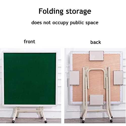 MEIMAI Mahjong Table, Folding Square Game Table With Fluff Desktop, 34.64In Foldable Card Table With 4 Drawer, Steel Mahjong Table For Poker Cards, Mahjong, Board Game, Free Installation - Image 3