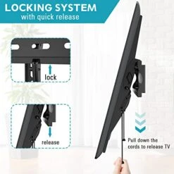 MOUNTUP Tilting TV Wall Mount TV Bracket For Most 26-60 Inch LED LCD OLED Flat/Curved TVs, Low Profile TV Mount Save Spacing - Fits 12" To 16" Studs, Max VESA 400x400mm Up To 99 LBS, MU0007