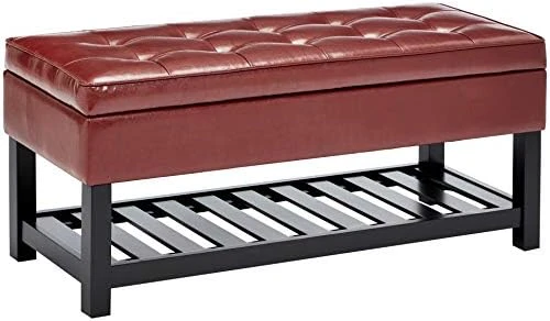 FIRST HILL FHW Ottoman Bench Storage, 43.5 By 17 By 18.1 Inches (LxWxH), Black - Image 5