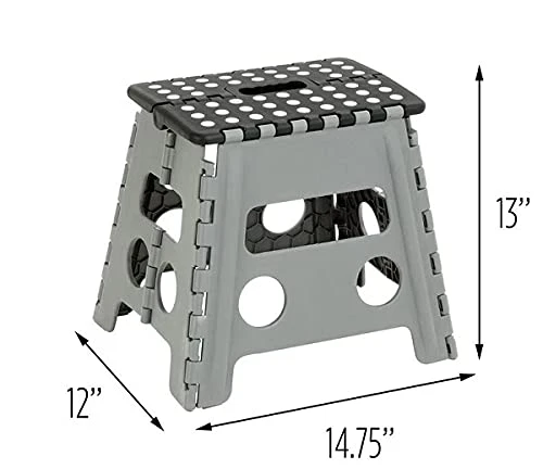 Honey-Can-Do TBL-02977 Folding Step Stool With Anti-Slip Surface, 12.8-Inch,Multicolor, 300 Lbs - Image 4