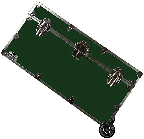 C&N Footlockers College Dorm Room & Summer Camp Lockable Trunk Footlocker With Wheels - Undergrad Trunk Available In 20 Colors - Large: 32 X 18 X 16.5 Inches (Royal Blue) - Image 7