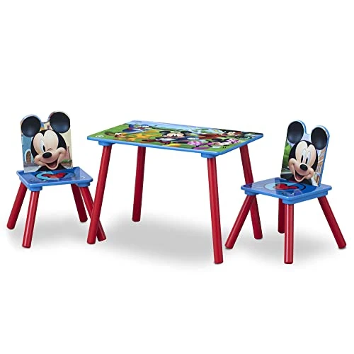 Mickey Mouse 5-Piece Toddler Bedroom Set By Delta Children - Includes Sleep And Play Bed, Table With 2 Chairs And 6 Bin Design And Store Toy Organizer, Blue - Image 5