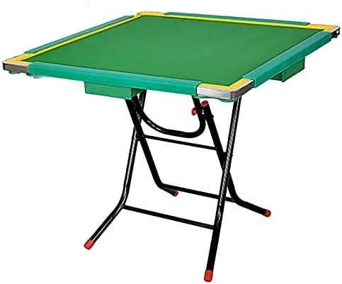 MEIMAI Mahjong Table For Home, Folding Solid Wood Card Table, Square 4 Player Game Table, Board Game Domino Table For Party Gathering Game, 35In,Log Color - Image 6