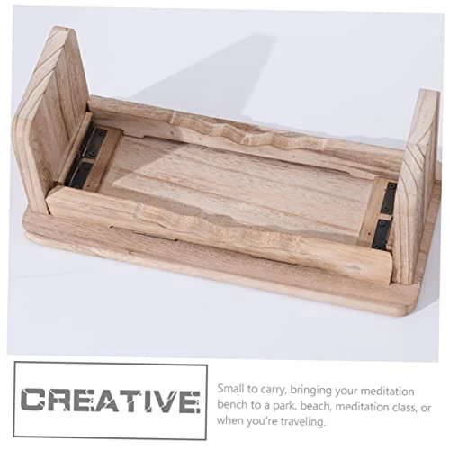 Toddmomy Buddha Kneeling Stool Foldable Bench Fold Up Stool Folding Bench Portable Chair Stool Kneeling Meditation Bench Yoga Folding Stool Kneel Sitting Stool Zen Stool Meditation Stool - Image 6