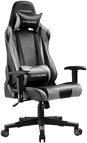 GTRACING Gaming Chair Racing Office Computer Ergonomic Video Game Chair Backrest And Seat Height Adjustable Swivel Recliner With Headrest And Lumbar Pillow Esports Chair,Black - Image 7