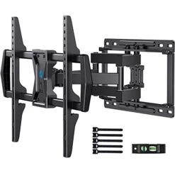 Pipishell Full Motion TV Wall Mount For Most 37-75 Inch TVs Up To 100 Lbs, Wall Mount Bracket With Dual Articulating Arms, Swivel, Tilt, Max VESA 600x400mm, TV Mount Fits 12β/16β Wood Studs, PILF6