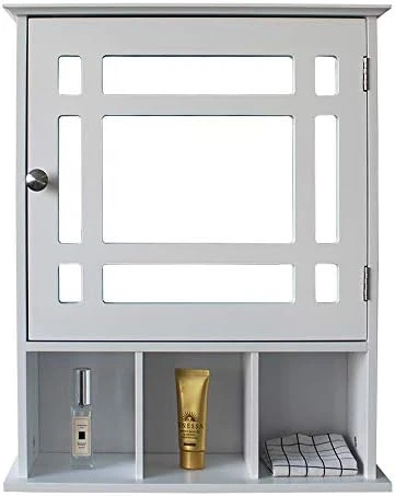 Aelph Single Door Three Compartment Storage Bathroom Cabinet With Mirror –White - Image 8
