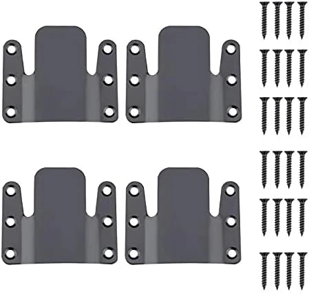 DERRILLA Universal Metal Sectional Furniture Interlocking Sofa Connector Bracket With Screws (Black, 4) - Image 6