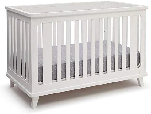 Delta Children Ava 3-in-1 Convertible Baby Crib, Greenguard Gold Certified, White/Black Espresso - Image 3