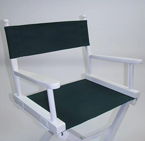 TLT Personalized Imprinted Gold Medal Contemporary 30" Bar Height White Frame Directors Chair - Pink - Image 7