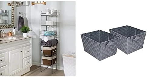 Honey-Can-Do BTH-03484 6 Tier Metal Tower Bathroom Shelf, 12.6†L X 11†W X 59.8†H, Chrome - Image 5